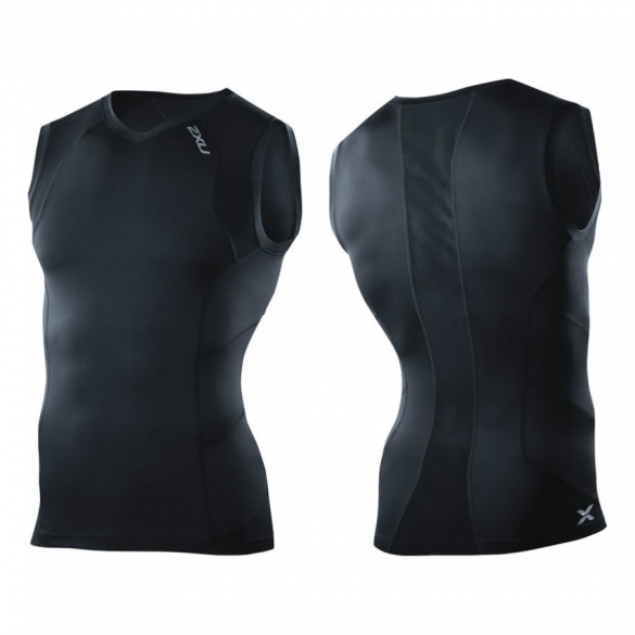 2XU Compressie sleeveless top zwart heren 2XUMA2306